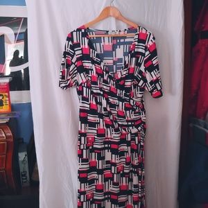 Jones Studio 14 dress block cinch left waist GUC